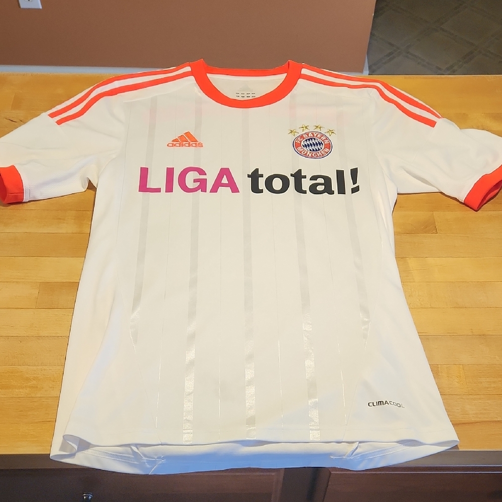 Adidas Kids White Jersey with Red and Pink Accents